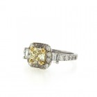2.03Ct tw Fancy Yellow Radiant Cut Diamond Engagement Ring